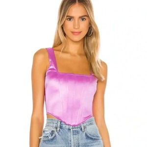 superdown Purple Catey Corset Top Womens Size Small